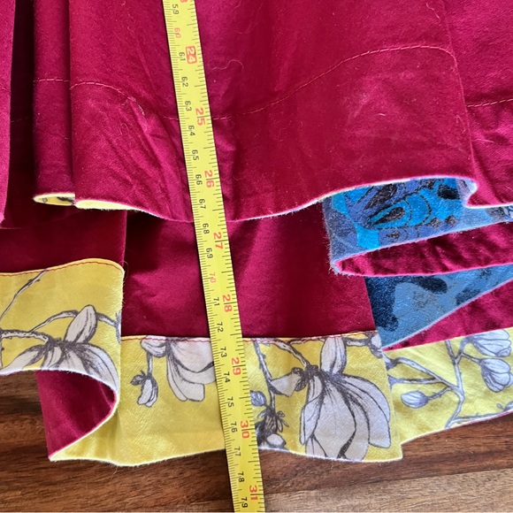 Berlin boutique skirt or pull up dress in red with patchwork accents - Picture 12 of 16